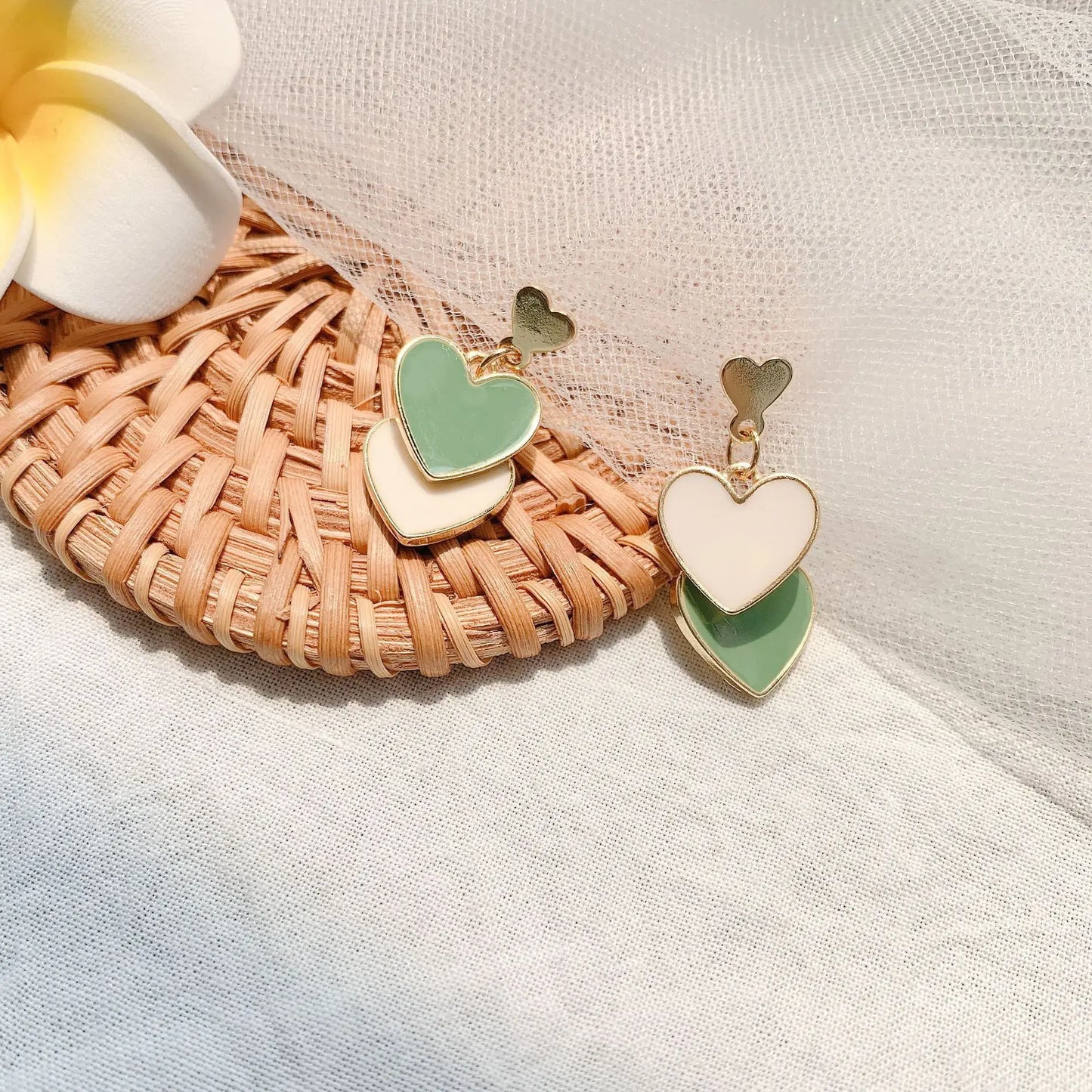 Pistachio Peach Heart Duos