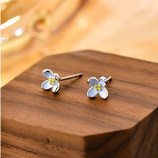 Indigo Petal Studs
