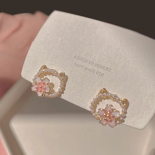 Sakura Whisker Studs
